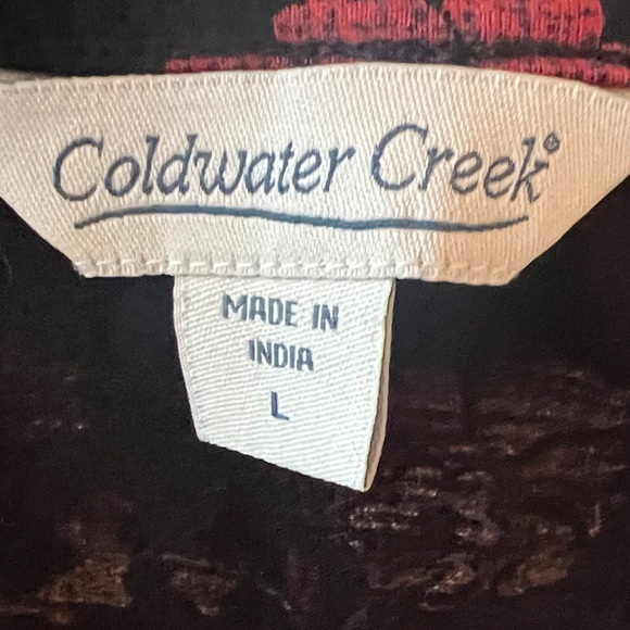 Terra Floral Knit Dress Large Knee-Length Cotton - Picture 9 of 11